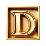 GOLDEN D - TRANSPARENT BACKGROUND